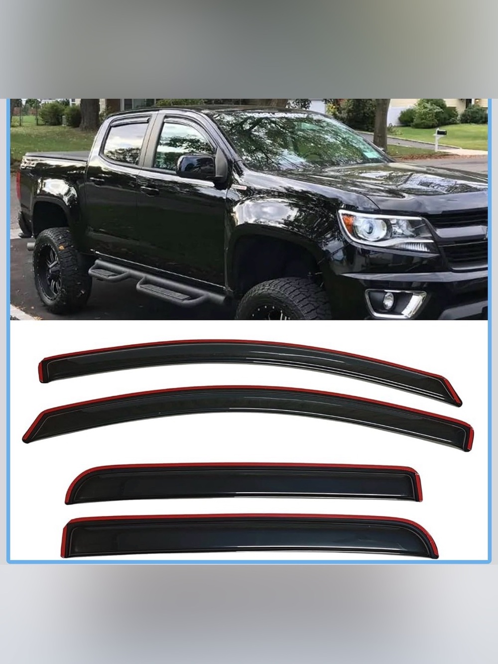 New Open Box in-Channel Style Smoke Window Visors Rain Guard Shade Chevrolet